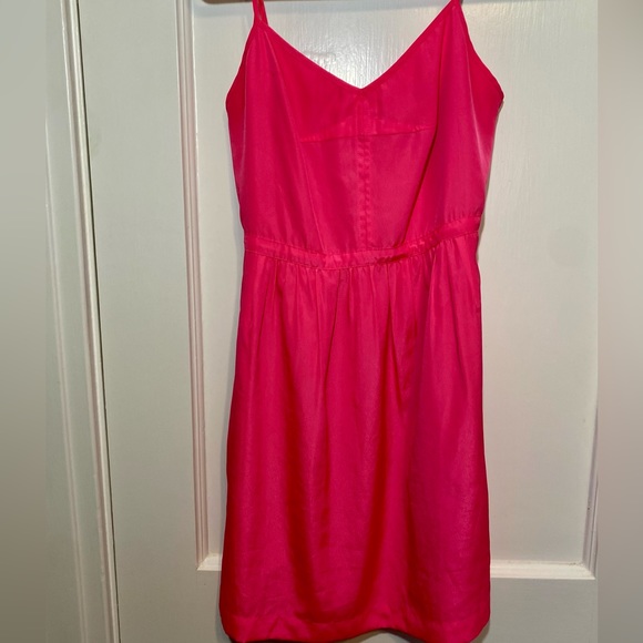 J. Crew Bright Pink Cami Tank Dress - Picture 3 of 7